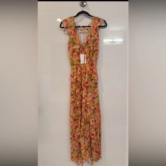 Misa Los Angeles Claudita Dress in Golden Flora - Picture 8 of 9